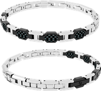 Bracelet Rosso Amante Homme Nivola in Acier UBR623FR